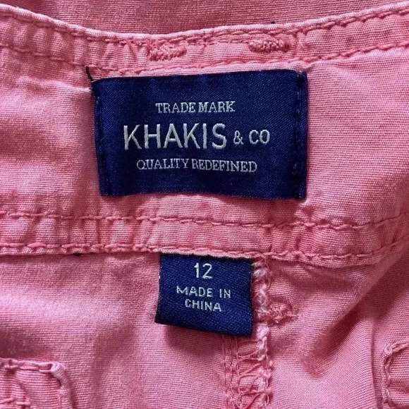 Khakis & Co. Women's Capri Khakis salmon pink Size 12 - Picture 3 of 8